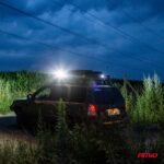 LED projektor terepjáróhoz, ATV-hez, SSV-hez, két fénysugárral, szín 6500K, 120W, feszültség 9 - 36V, méretek 170 x 74 x 63 mm - Kép 3