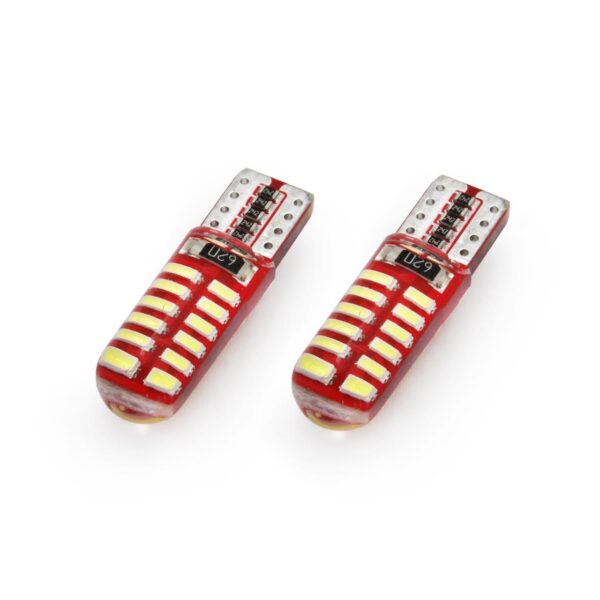 Készlet 2 x LED CANBUS 24SMD 3014 T10e (W5W) SILCA fehér 12V