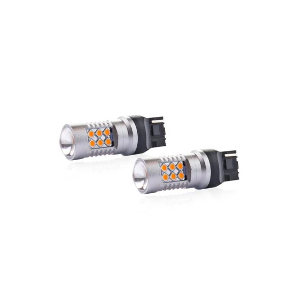 Canbus kompatibilis W21W T20 24 SMD 6,2W Narancssárga 12/24 V-os autóhagymával rendelkező autós izzók.