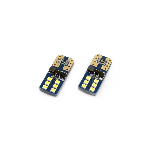 Amio autó izzó készlet LED-del Canbus UltraBright T10e W5W 12 SMD Fehér 12/24V
