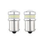 Készlet 2 x LED CANBUS 3014 24SMD + 3030 6SMD 1156 (R5W, R10W) P21 fehér 12V / 24V