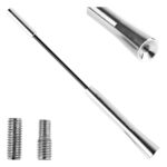 Krómozott alumínium autóantenna 20 cm, 2 db 5 és 6 mm-es adapterrel - Kép 2