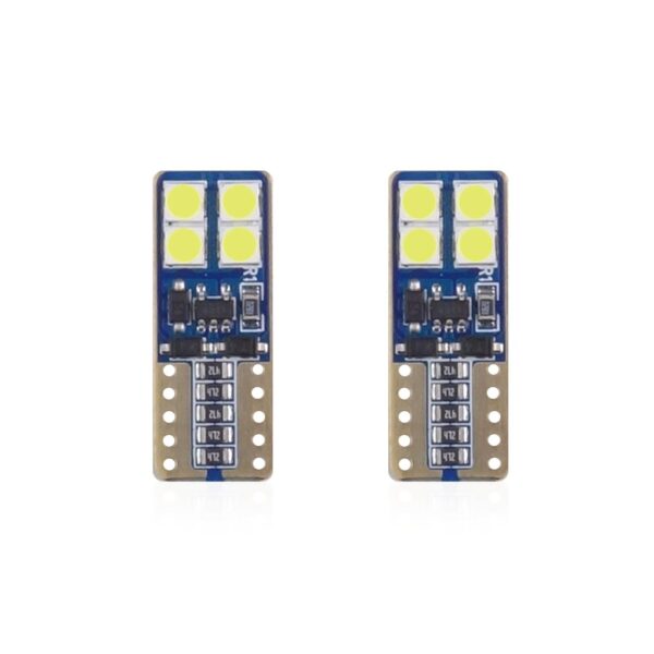 Amio autó izzó szett LED Canbus T10e W5W 8 SMD Fehér 12/24V