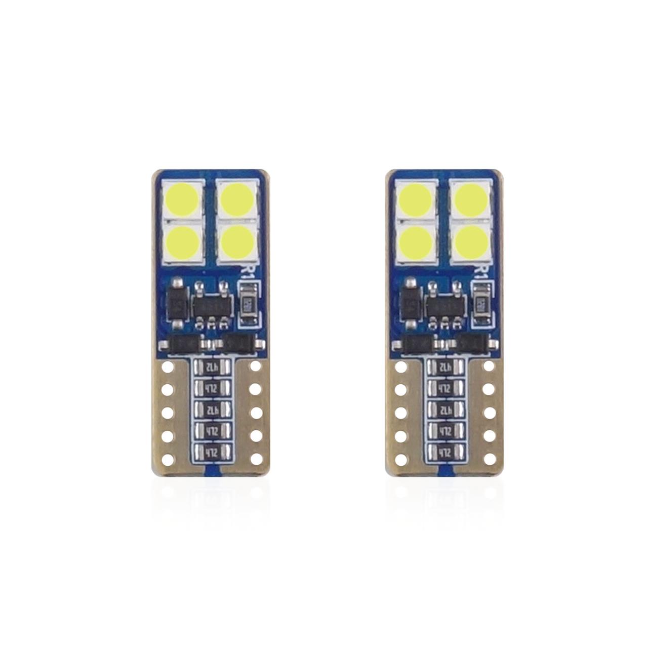 1_ez38-48 Amio autó izzó szett LED Canbus T10e W5W 8 SMD Fehér 12/24V - Kép 1