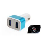 Amio 2 x USB autós töltő digitális voltmérővel - Kép 2