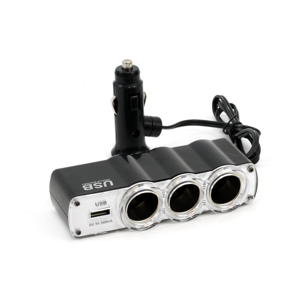 1_wmr9-lb SOC4 3/1 USB autós szivargyújtó elosztó - Kép 1