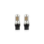 Canbus kompatibilis W21W T20 24 SMD 6,2W Narancssárga 12/24 V-os autóhagymával rendelkező autós izzók. - Kép 3