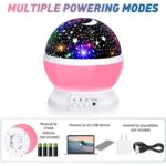 Csillagprojektor éjszakai fény 2in1 USB rózsaszínű - Kép 6