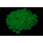 100 darabos készlet fluoreszkáló dekoratív kövekből, zöld színű, AVX-AG653B - Kép 3