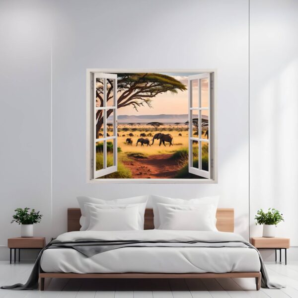 Színes nyomott fólia otthoni faldekorációhoz, méret 125 x 110cm, modell: VIEW TO HAVEN 08