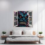 Színes nyomott fólia otthoni faldekorációhoz, 125 x 110cm méret, modell: VIEW TO HAVEN 09