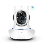 Intelligens IP babafigyelő, Full HD, mozgásérzékelők, mikrofon és hangszóró, 360 fokos elforgatás, hurokrögzítés, fehér