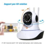 Intelligens IP babafigyelő, Full HD, mozgásérzékelők, mikrofon és hangszóró, 360 fokos elforgatás, hurokrögzítés, fehér - Kép 4
