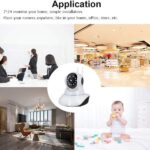 Intelligens IP babafigyelő, Full HD, mozgásérzékelők, mikrofon és hangszóró, 360 fokos elforgatás, hurokrögzítés, fehér - Kép 6