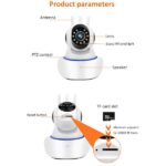 Intelligens IP babafigyelő, Full HD, mozgásérzékelők, mikrofon és hangszóró, 360 fokos elforgatás, hurokrögzítés, fehér - Kép 7