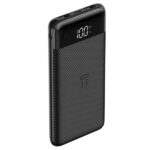 Újratölthető akkumulátor, Powerbank 10 000 mAh, LED kijelző, Li-Po, 2 X USB, 1 X USB-C, 37 Wh, 135,5 × 67 × 15 mm, fekete - Kép 2