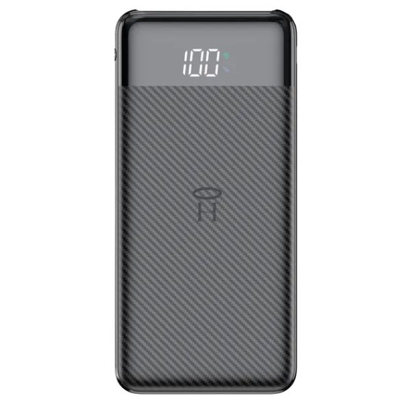 Baterie-Reincarcabila-Powerbank-10.000-mAh-Display-LED-Li-Po-2-X-USB-1-X-USB-C-37Wh-135.5-×-67-×-15-mm-Negru Újratölthető akkumulátor, Powerbank 10 000 mAh, LED kijelző, Li-Po, 2 X USB, 1 X USB-C, 37 Wh, 135,5 × 67 × 15 mm, fekete - Kép 1