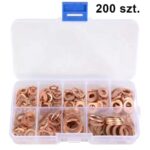 200 db-os réz alátét készlet, 9 különböző méretű, olajteknő dugókhoz vagy egyéb javításokhoz - Kép 3