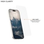 Védőfólia iPhone 16 Pro készülékhez rögzítési tartozékokkal, 0,3 mm vastagság, átlátszó, átlátszó - Kép 2