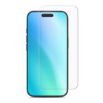 Védőfólia iPhone 16 Pro készülékhez rögzítési tartozékokkal, 0,3 mm vastagság, átlátszó, átlátszó