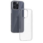 Flexibia tok iPhone 16 Pro telefonhoz, tiszta kilátás, szilikon, vastagság 2 mm, csúszásgátló, sárgásgátló, átlátszó - Kép 3
