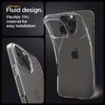 Flexibia tok iPhone 16 Pro telefonhoz, tiszta kilátás, szilikon, vastagság 2 mm, csúszásgátló, sárgásgátló, átlátszó - Kép 9