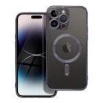 iPhone 16 tok, TPU, védelem és kamera, MagSafe, csúszásgátló, sárgásgátló, átlátszó fekete éllel