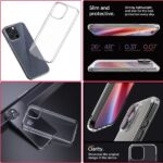 Védőburkolat és fólia iPhone 16 Pro Max készülékhez, Szilikon, Csúszásgátló, Sárgásgátló, Átlátszó, Vastagság 2 mm - Kép 3