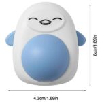 Interaktív játék Pingvin modell macskáknak 360°-ban forgó labdával macskamenta fűből, 4,3 x 6 cm, kék - Kép 3