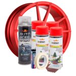 Komplett javító és festőkészlet Red Fluorescent V4 felnikhez - Kép 2