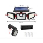 Solar LED lámpa, állítható, TRIO modell, alkonyérzékelővel és mozgásérzékelővel - Kép 6