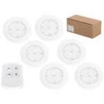6 db LED lámpa készlet, elemekkel, fehér - Kép 5