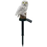 Solar LED lámpa, Modell White Owl IP 67, 43 cm