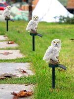 Solar LED lámpa, Modell White Owl IP 67, 43 cm - Kép 4