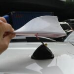 Aktív autóantenna AM - FM típusú Shark Tail, Fehér - Kép 4