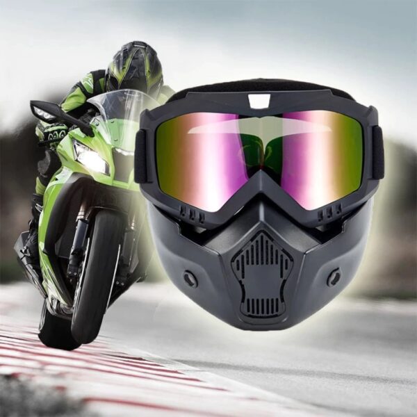 Levehető szemüveges védőmaszk, Moto, ATV, SSV, QUAD