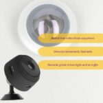 Mini kamera videó, tip Spy Cam, Full HD, Control Aplicatie Mobila, széles látószög 150°, éjszakai látás, hurokrögzítés, 4,5 cm, Negru - Kép 2