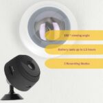 Mini kamera videó, tip Spy Cam, Full HD, Control Aplicatie Mobila, széles látószög 150°, éjszakai látás, hurokrögzítés, 4,5 cm, Negru - Kép 3