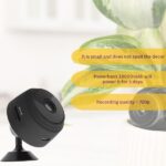 Mini kamera videó, tip Spy Cam, Full HD, Control Aplicatie Mobila, széles látószög 150°, éjszakai látás, hurokrögzítés, 4,5 cm, Negru - Kép 4