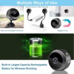 Mini kamera videó, tip Spy Cam, Full HD, Control Aplicatie Mobila, széles látószög 150°, éjszakai látás, hurokrögzítés, 4,5 cm, Negru - Kép 9