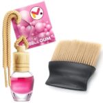 Bubble Gum Aroma autós légfrissítő és kefe ergonomikus nyéllel és nylon SoftTouch vezetékekkel