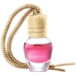 Autós légfrissítő palackban zsinórral és fa kupakkal, Bubble Gum aroma, 8 ml - Kép 2
