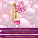 Autós légfrissítő palackban zsinórral és fa kupakkal, Bubble Gum aroma, 8 ml - Kép 3