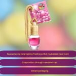 Autós légfrissítő palackban zsinórral és fa kupakkal, Bubble Gum aroma, 8 ml - Kép 4