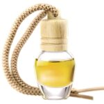 Autós légfrissítő zsinórral és fakupakos flakonban, vanília aroma, 8 ml - Kép 2