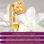 Autós légfrissítő zsinórral és fakupakos flakonban, vanília aroma, 8 ml - Kép 3
