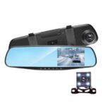 Hátsó tükör tolatókamerával, Full HD, 4,3" LCD, mozgás- vagy ütésérzékelés, hangrögzítés, betekintési szög: 170°
