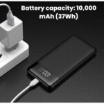 Powerbank Li-Po LED kijelzővel, 10 000 mAh, 2 X USB, 1 X USB-C és gyorstöltő kábel, 3 az 1-ben, 120 W, 2 m - Kép 6
