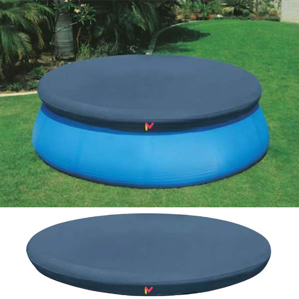 Prelata-Universala-pentru-Acoperire-Piscine-Rotunde-cu-Diametru-305-cm-Material-PVC-Impermeabila-Blue-1 Univerzális ponyva, Mercaton 305 cm átmérőjű kerek medencék lefedésére, PVC anyag, vízálló, kék - Kép 1