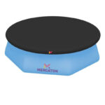 Univerzális ponyva, Mercaton 244 cm átmérőjű kerek medencék lefedésére, PVC anyag, vízálló, fekete - Kép 3